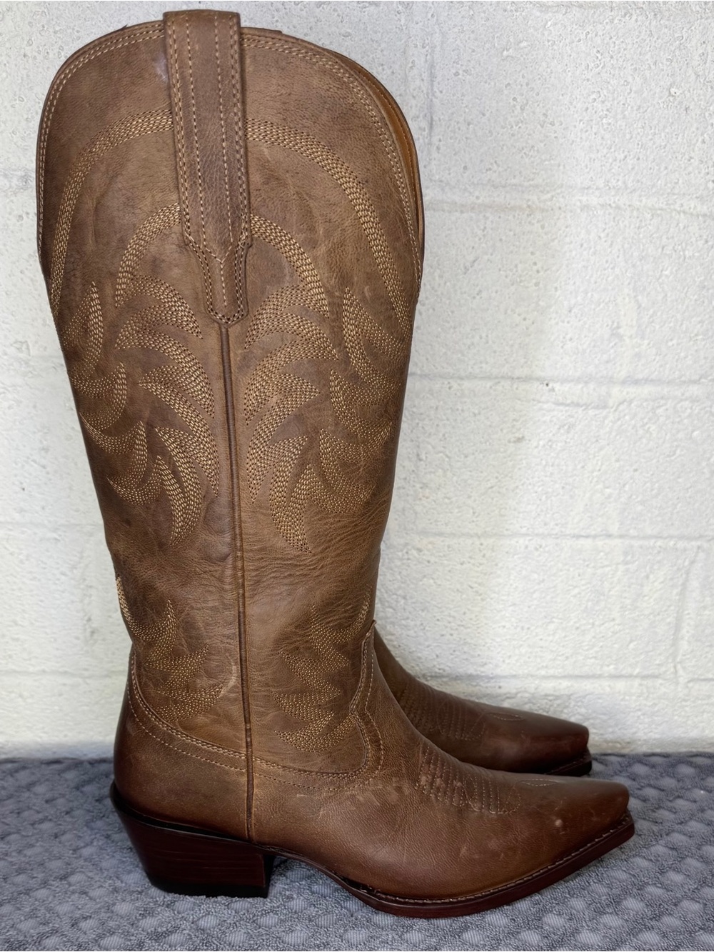 TECOVAS THE ANNIE WESTERN BOOTS BROWN/ CAFE SIZE 9
